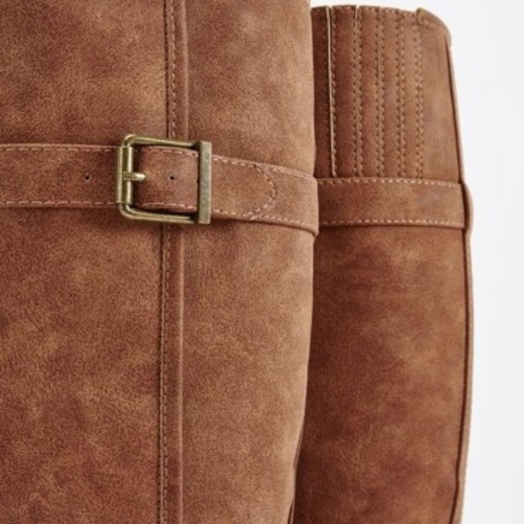 Brandnew Ride Around Faux Leather Cognac Flat Boot - Picture 5 of 5